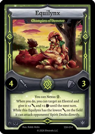 Image of Equilynx - Champion of Demeter (SSH-014) - Divine Champions Snowshade