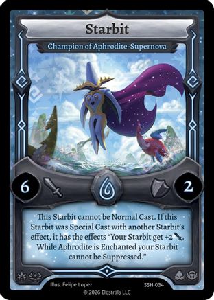 Image of Starbit - Champion of Aphrodite - Supernova (SSH-034) - Divine Champions Snowshade Holo