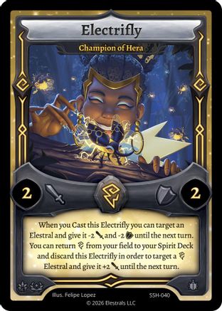 Image of Electrifly - Champion of Hera (SSH-040) - Divine Champions Snowshade