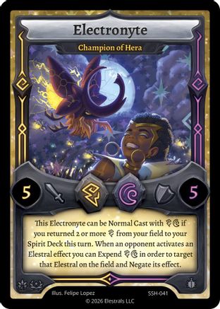 Image of Electronyte - Champion of Hera (SSH-041) - Divine Champions Snowshade Holo