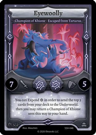 Image of Eyewoolly - Champion of Khione - Escaped from Tartarus (SSH-046) - Divine Champions Snowshade