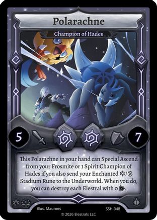 Image of Polarachne - Champion of Hades (SSH-048) - Divine Champions Snowshade Reverse Holo