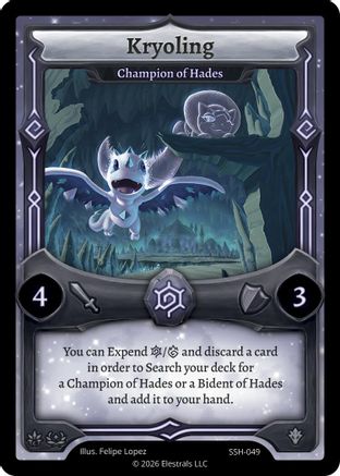 Image of Kryoling - Champion of Hades (SSH-049) - Divine Champions Snowshade