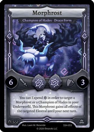 Image of Morphrost - Champion of Hades - Draco Form (SSH-053) - Divine Champions Snowshade Holo