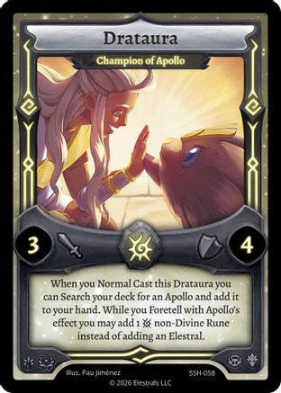 Image of Drataura - Champion of Apollo (SSH-058) - Divine Champions Snowshade