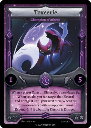 Image of Toxeerie - Champion of Athena (SSH-067) - Divine Champions Snowshade Reverse Holo