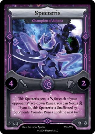 Image of Specteris - Champion of Athena (SSH-073) - Divine Champions Snowshade Holo