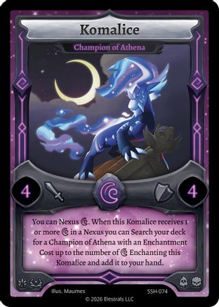 Image of Komalice - Champion of Athena (SSH-074) - Divine Champions Snowshade