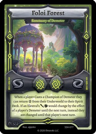 Image of Foloi Forest - Sanctuary of Demeter (SSH-077) - Divine Champions Snowshade Reverse Holo