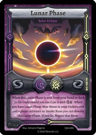Image of Lunar Phase - Solar Eclipse (SSH-099) - Divine Champions Snowshade Reverse Holo