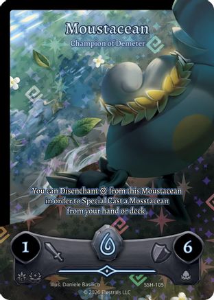 Image of Moustacean - Champion of Demeter (Full Art) (SSH-105) - Divine Champions Snowshade Holo