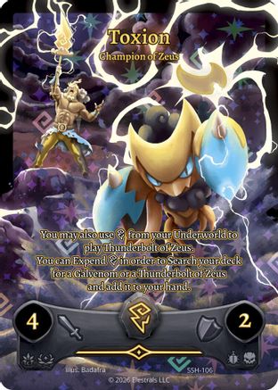 Image of Toxion - Champion of Zeus (Full Art) (SSH-106) - Divine Champions Snowshade Holo