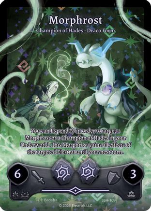 Image of Morphrost - Champion of Hades - Draco Form (Full Art) (SSH-109) - Divine Champions Snowshade Holo