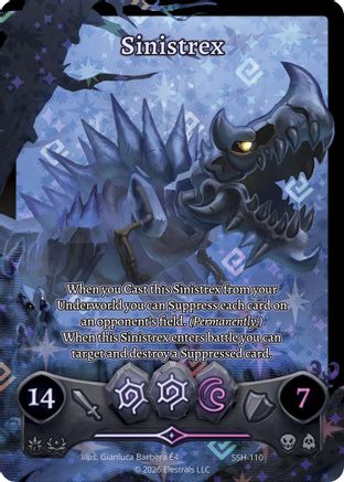 Image of Sinistrex (Full Art) (SSH-110) - Divine Champions Snowshade Holo