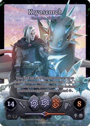 Image of Kryoscorch - Champion of Hades (Full Art) (SSH-120) - Divine Champions Snowshade Holo