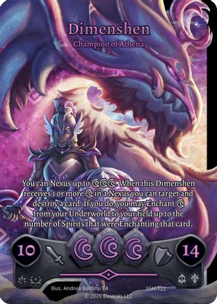 Image of Dimenshen - Champion of Athena (Full Art) (SSH-122) - Divine Champions Snowshade Holo