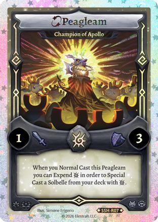 Image of Peagleam - Champion of Apollo (Stellar) (SSH-R07) - Divine Champions Snowshade Reverse Holo