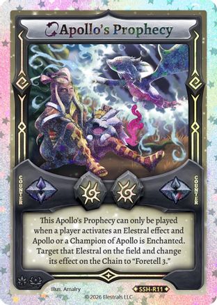 Image of Apollo's Prophecy (Stellar) (SSH-R11) - Divine Champions Snowshade Reverse Holo
