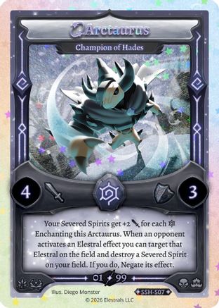 Image of Arctaurus - Champion of Hades (Serialized) (SSH-S07) - Divine Champions Snowshade Holo