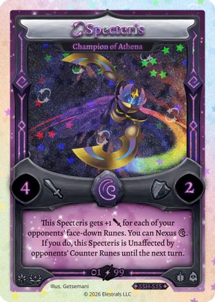 Image of Specteris - Champion of Athena (Serialized) (SSH-S15) - Divine Champions Snowshade Holo