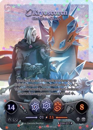 Image of Kryoscorch - Champion of Hades (Serialized) (SSH-S17) - Divine Champions Snowshade Holo