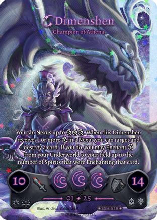 Image of Dimenshen - Champion of Athena (Serialized) (SSH-S19) - Divine Champions Snowshade Holo