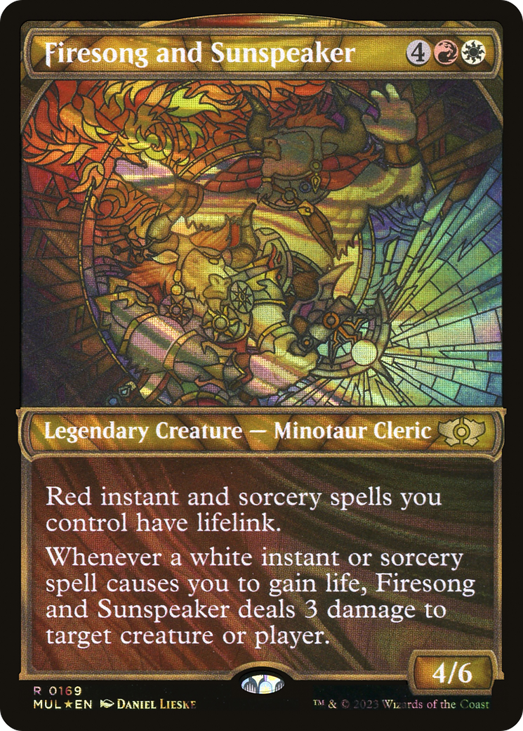 Image of Firesong and Sunspeaker (Halo Foil) (MUL-169) - Multiverse Legends: (Showcase) Foil