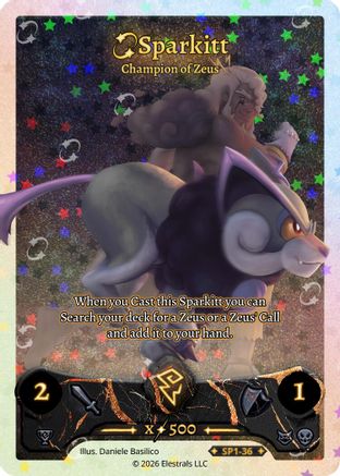 Image of Sparkitt - Champion of Zeus (SP1-36) - Starter Pack Holo