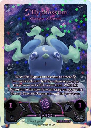 Image of Hypnossum - Champion of Artemis (SP1-40) - Starter Pack Holo