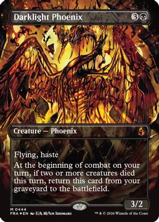 Image of Darklight Phoenix (Borderless) (0444) (FRA-444) - Reality Fracture Foil