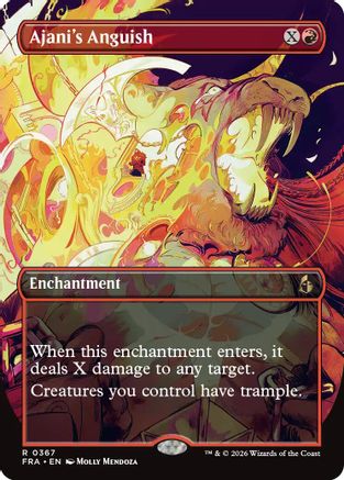 Image of Ajani's Anguish (Borderless) (FRA-367) - Reality Fracture Foil