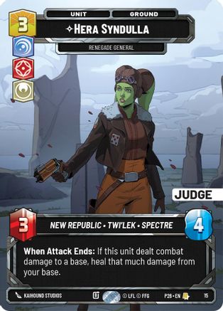 Image of Hera Syndulla -  Renegade General (15) - Judge Promos Foil