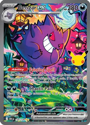 Image of Gengar ex 154/128  - Holofoil ME 30th Celebration - Special Illustration Rare