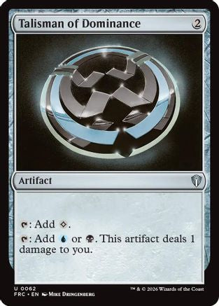 Image of Talisman of Dominance (-062) - Commander: Reality Fracture