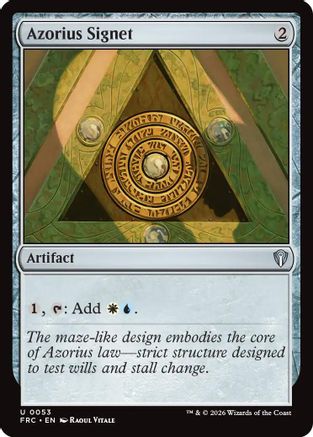 Image of Azorius Signet (-053) - Commander: Reality Fracture