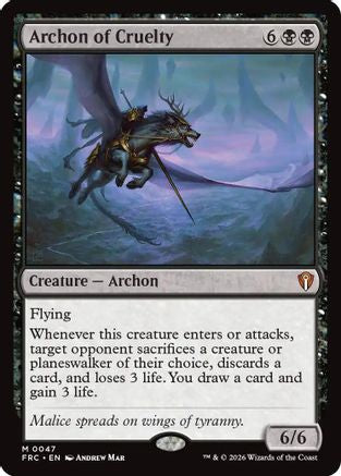 Image of Archon of Cruelty (-047) - Commander: Reality Fracture