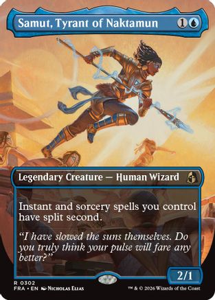 Image of Samut, Tyrant of Naktamun (Borderless) (FRA-302) - Reality Fracture Foil