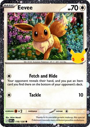 Image of Eevee (30th Celebration) 116/128  - Holofoil Blister Exclusives - Common