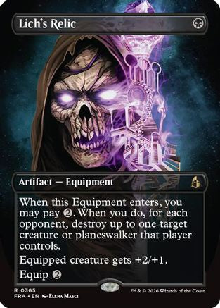 Image of Lich's Relic (Borderless) (FRA-365) - Reality Fracture Foil
