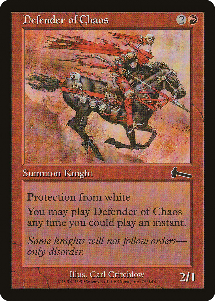 Image of Defender of Chaos (ULG-075) - Urza's Legacy Foil