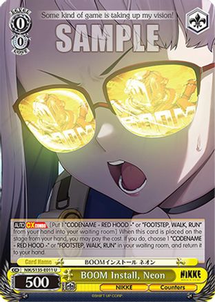 Image of BOOM Install, Neon (NIK/S135-E011) - GODDESS OF VICTORY: NIKKE Vol.2