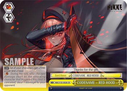 Image of CODENAME - RED HOOD - (NIK/S135-E026) - GODDESS OF VICTORY: NIKKE Vol.2