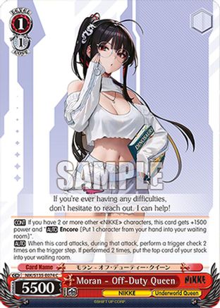 Image of Moran - Off-Duty Queen (NIK/S135-E074) - GODDESS OF VICTORY: NIKKE Vol.2