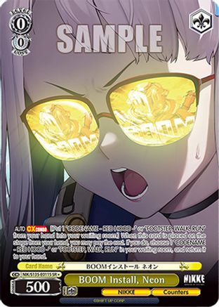 Image of BOOM Install, Neon (SR) (NIK/S135-E011S) - GODDESS OF VICTORY: NIKKE Vol.2