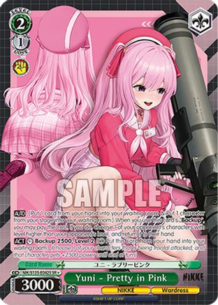 Image of Yuni - Pretty in Pink (SR) (NIK/S135-E042S) - GODDESS OF VICTORY: NIKKE Vol.2