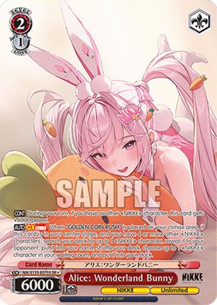Image of Alice: Wonderland Bunny (SR) (NIK/S135-E075S) - GODDESS OF VICTORY: NIKKE Vol.2