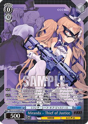 Image of Miranda - Thief of Justice (SR) (NIK/S135-E099S) - GODDESS OF VICTORY: NIKKE Vol.2
