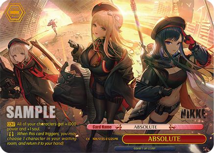 Image of ABSOLUTE (PR) (Foil) (NIK/S135-E122S) - GODDESS OF VICTORY: NIKKE Vol.2