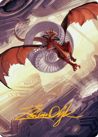 Image of Draconic Visitor Art Card (Gold-Stamped Signature) (ASFRA-049) - Art Series: Reality Fracture