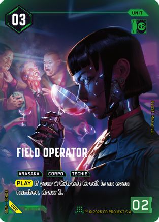 Image of Field Operator (002) - Edgerunner Open Season 1 Foil